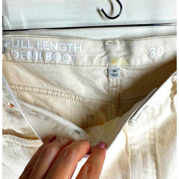J. CREW Demi Bootcut Jeans Size‎ 30 Distressed Beach Cotton Coastal Nautical - Picture 3 of 13
